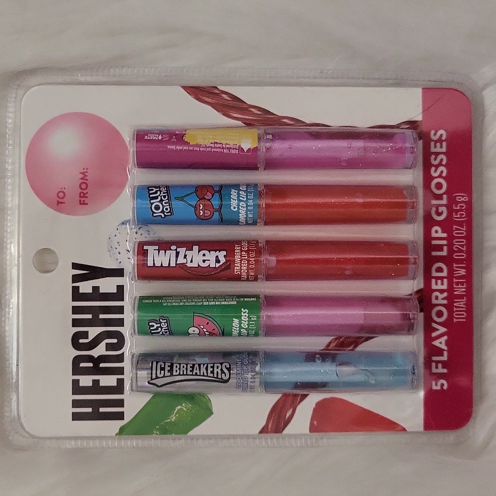New Listing!! Brand New TASTE BEAUTY HERSHEY'S FLAVORED LIP GLOSSES-5CT.